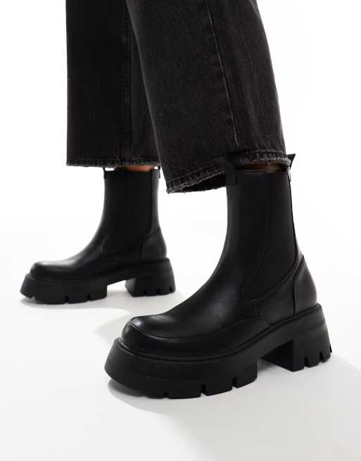 Public Desire Impulsive chunky sole chelsea boots in black