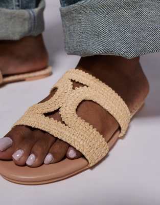 Public Desire Wide Fit Public Desire Inferno Wide Fit Slip On Sandals