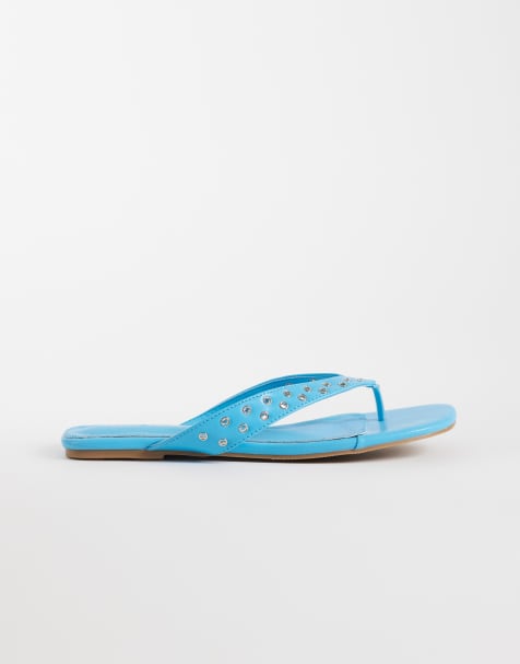 Public Desire - Infradito blu con borchie - view 1