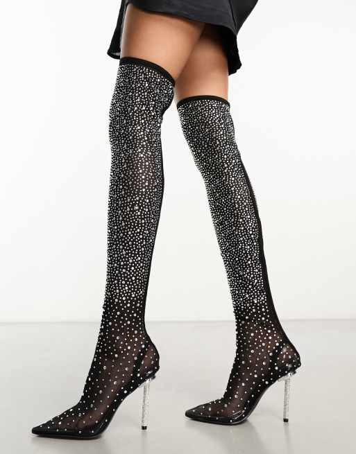 Women's Diamond Checkered Pattern Leggings Casual Slim Fit Knee-High Socks