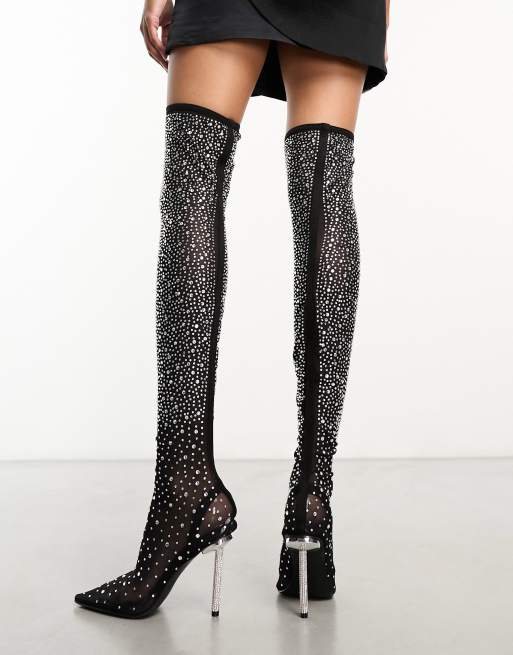 Women's Diamond Checkered Pattern Leggings Casual Slim Fit Knee-High Socks