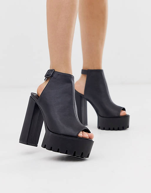 Public Desire Jada black chunky shoe boots | ASOS