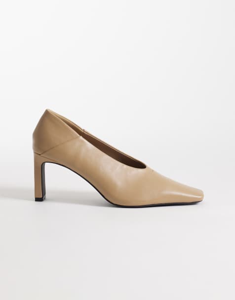 Public Desire - Jayla - Beige pumps med kantet tå - view 1