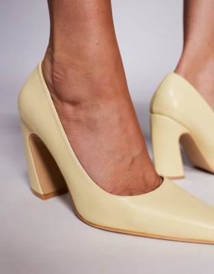 Public Desire Jealousy Pumps In Yellow