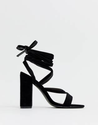 black block heels asos
