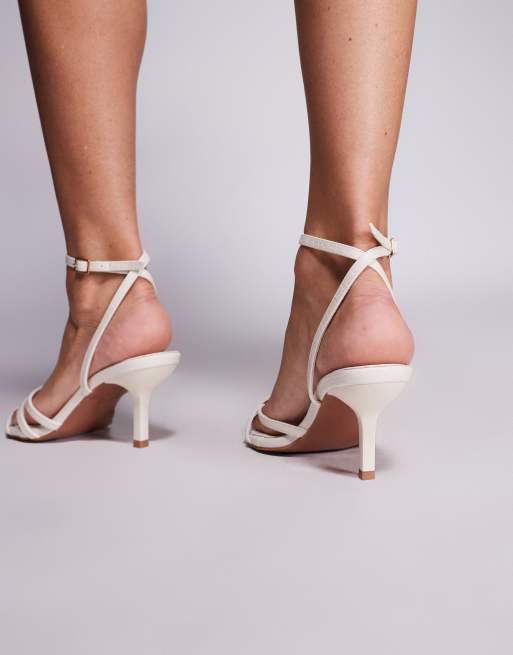 Public Desire Juliette strappy heeled sandals in cream