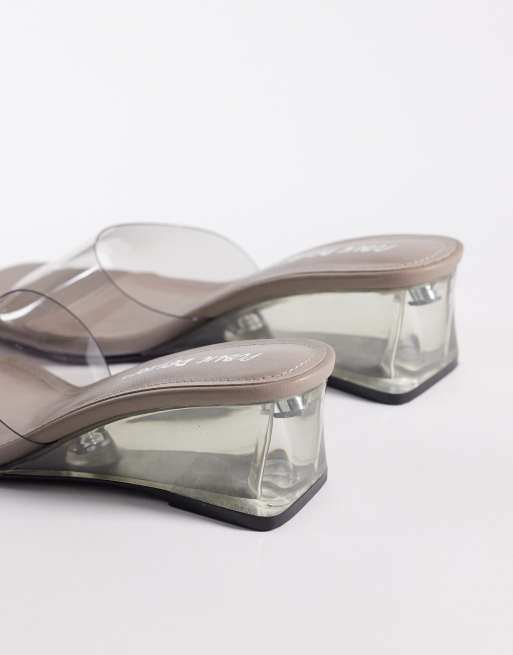 Public Desire - Juno - Sandalen met sleehak in grijs, 4 van 4
