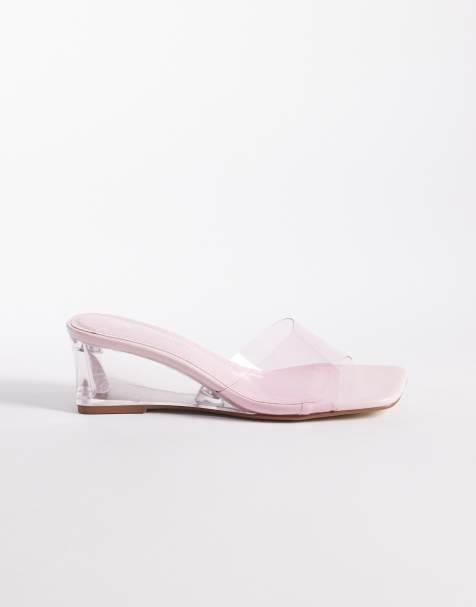 Public Desire Juno wedge sandals in pink - view 1