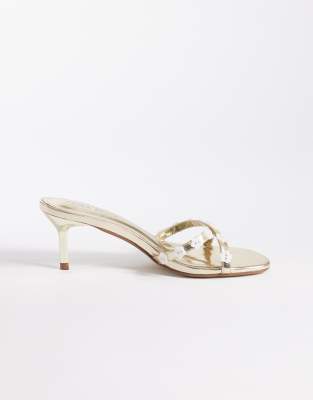  kitten heel sandals with beads 