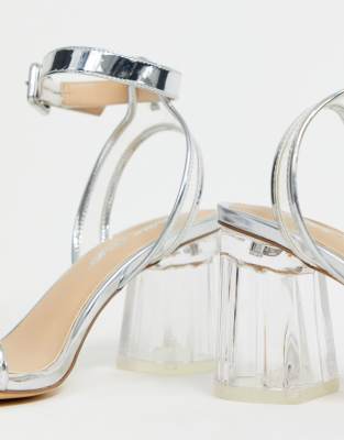 public desire clear strap heels