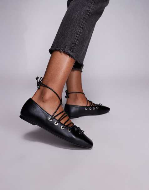 Public Desire lace up shoes in black - view 1
