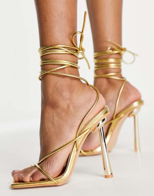 Gold heels sales public desire