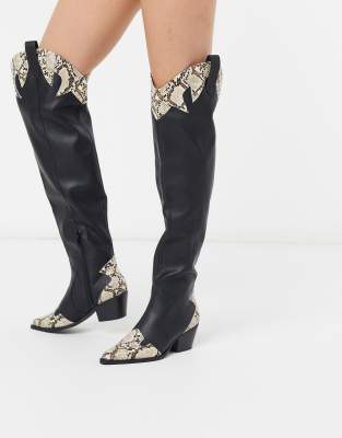 over the knee western boots