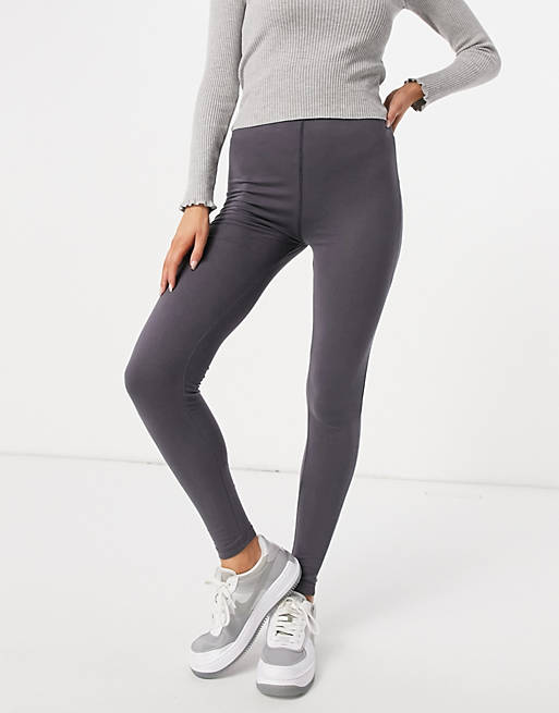 Public Desire leggings with seam detail co-ord in grey blue