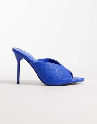 Public Desire Lennon heeled mule sandals in luminous blue