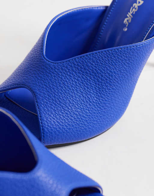 Public Desire – Lennon – Pantoletten in leuchtendem Blau mit Absatz, 3 von 4
