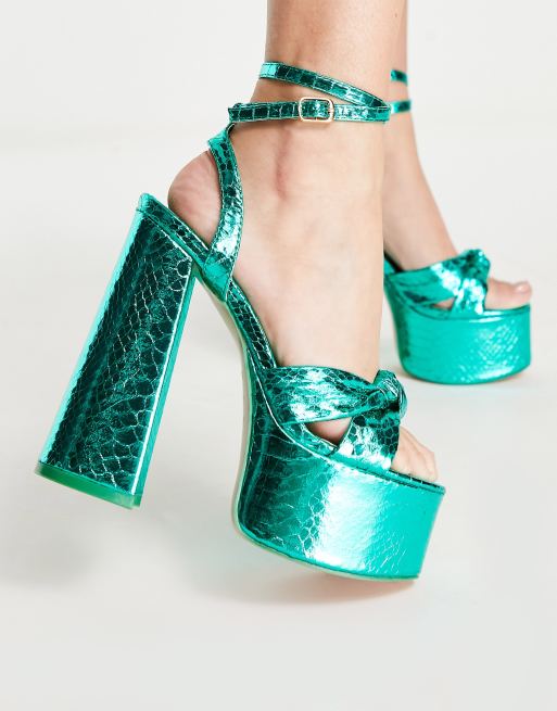 Teal platform hot sale heels