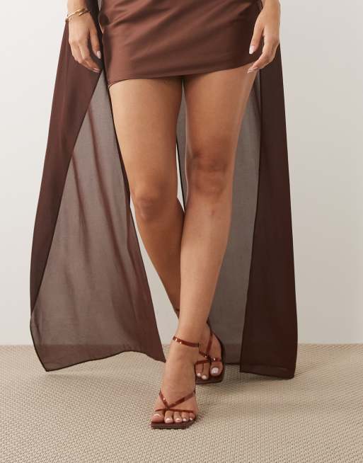 Public Desire - Liberty - Sandales à talon et bout carré - Marron , 3 de 4