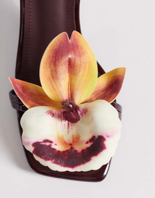 Public Desire – Lila sandaler med taxklackar och 3D-blomma, 2 av 4