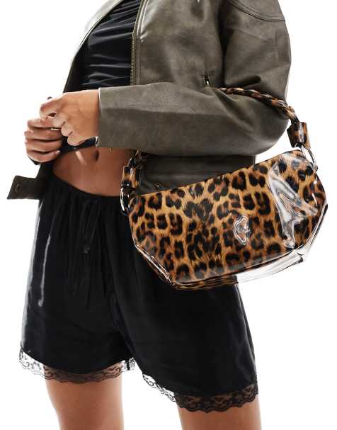 Public Desire – Lillian – Leopardmönstrad handväska med flätat handtag - view 1