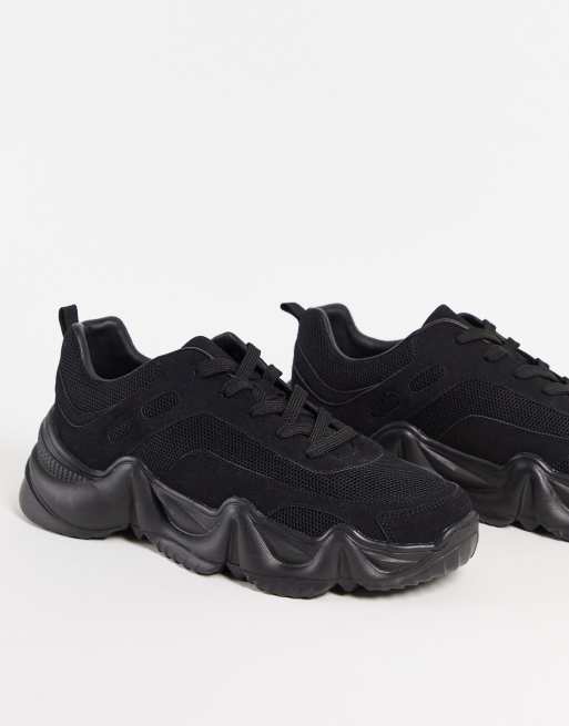 Public Desire - Locke - Sneakers chunky nere 