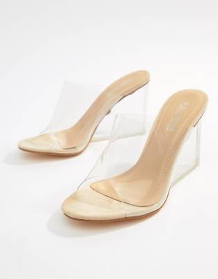 asos clear wedges