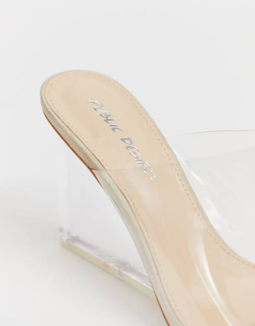 Cape robbin clear wedge hot sale mules