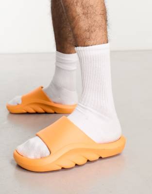 Public Desire Man Pool Sliders In Orange