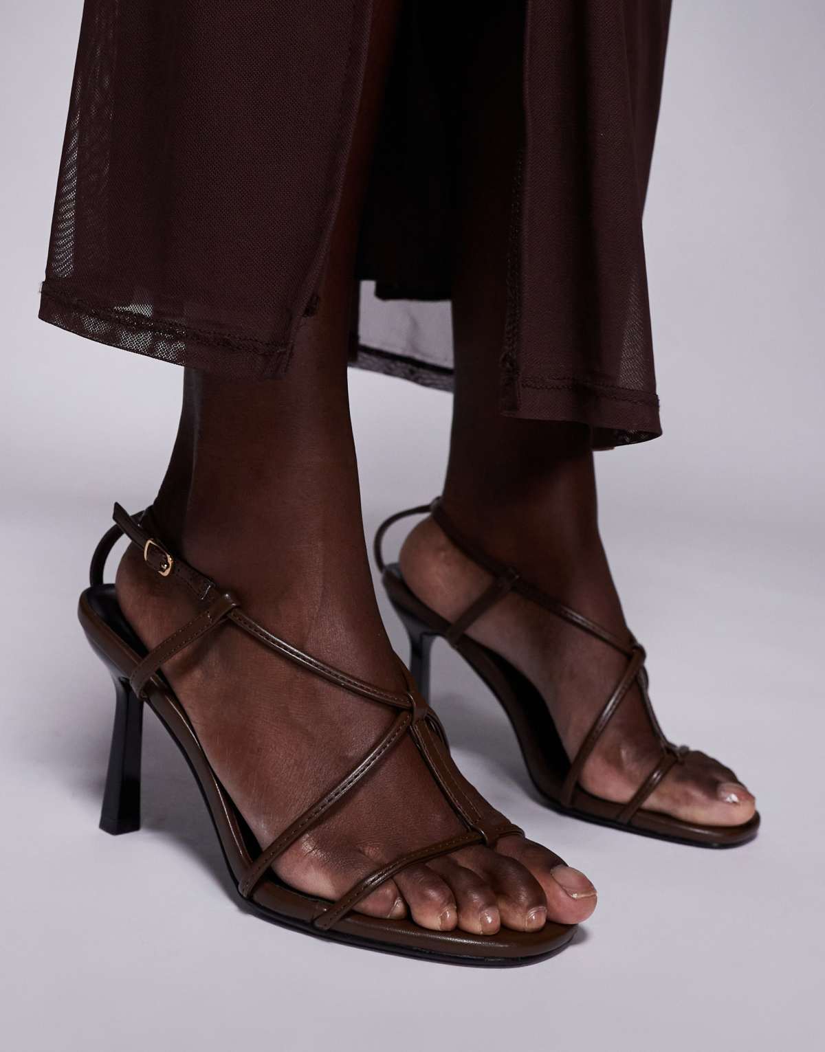 Public Desire Marie strappy mid heeled sandals