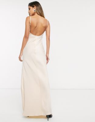 satin chain maxi dress