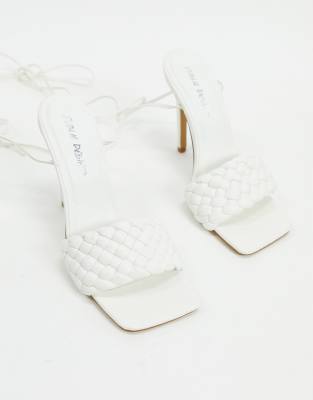 square toe white sandals