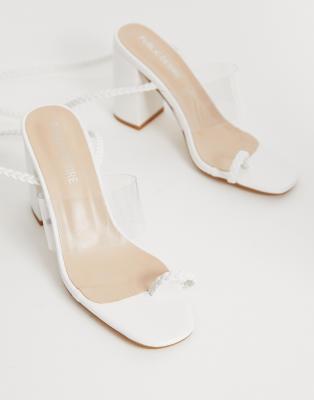 mia white sandals