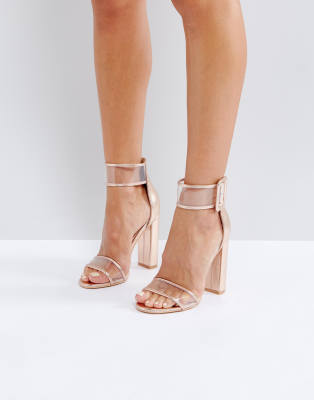 clear block heels asos