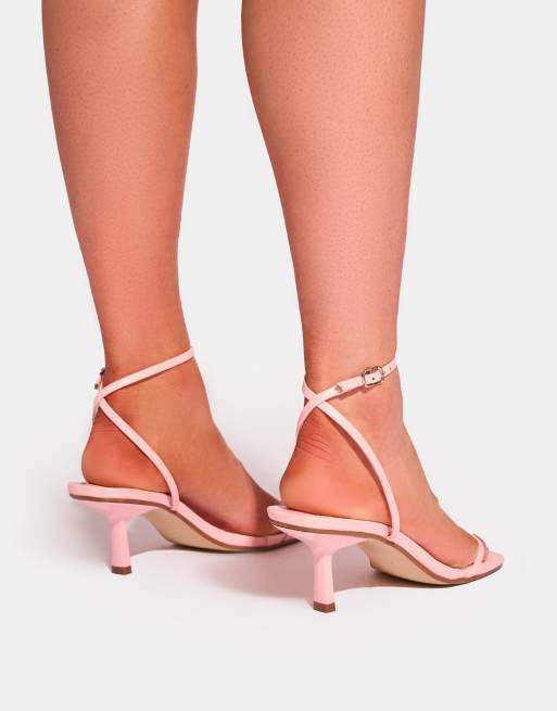 Public Desire Natalya barely there mid heels in pink, 4 of 4