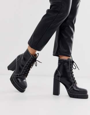 platform lace up boots