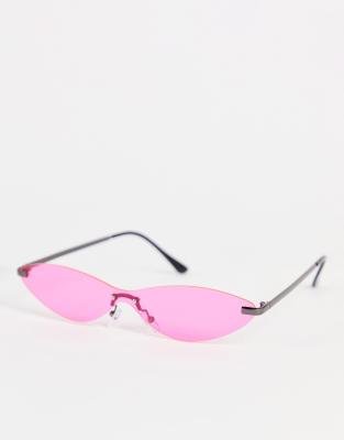 Occhiali da sole cat-eye rosa fluo fluo stile Y2K - Public Desire occhiali donna Rosa