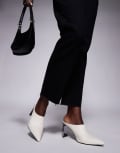 [Public Desire] Public Desire Orianna pointed mules in cream-White 36 CREAM