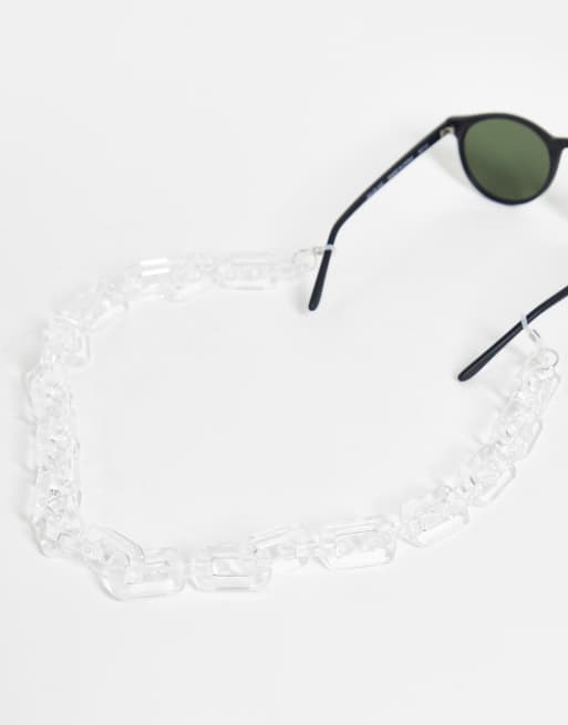 Public Desire - Oversized grove brillenketting van doorzichtig acryl