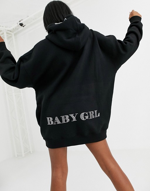 Public Desire oversized hoodie dress with chains