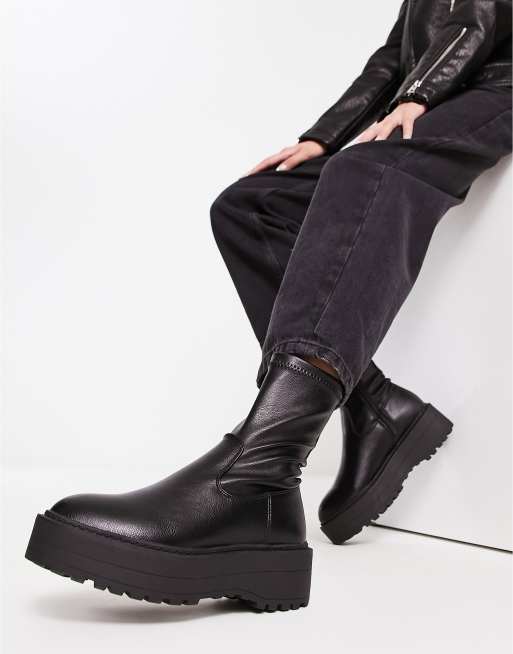 Chunky sole ankle store boots