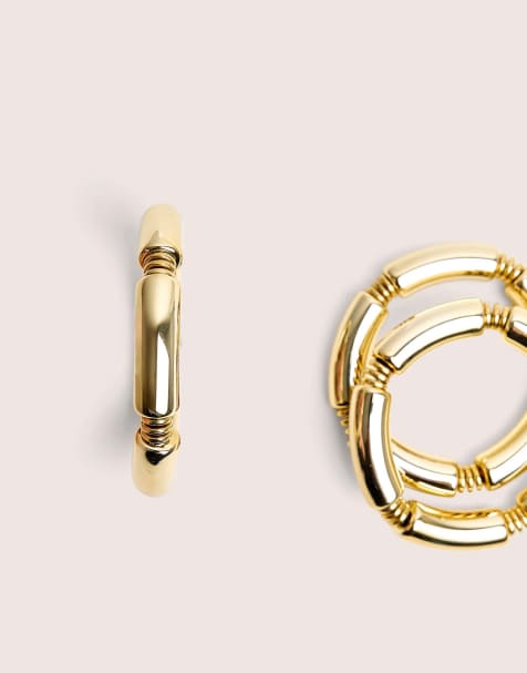 Public Desire Pack of three bracelets in gold - view 1