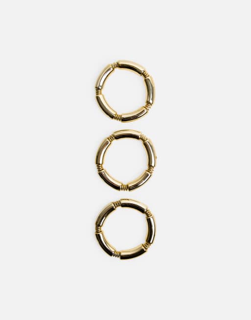 Public Desire Pack of three bracelets in gold, 2 of 3