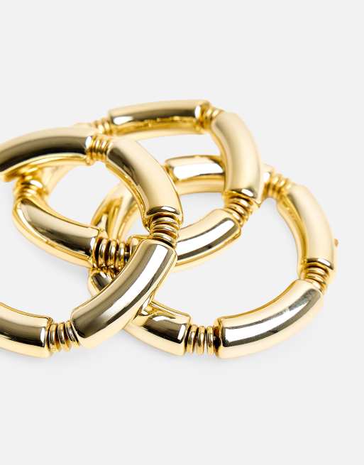 Public Desire Pack of three bracelets in gold, 3 of 3