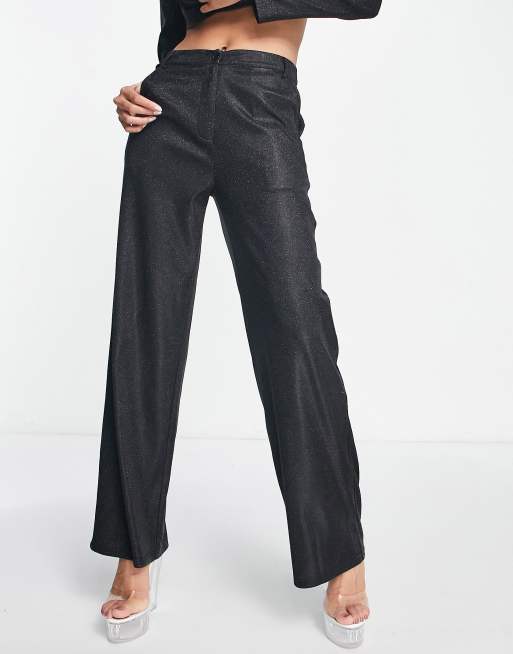 Public Desire - Pantalon d'ensemble large et pailleté - Noir , 2 de 4