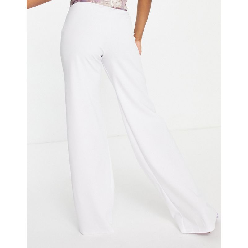 Pantaloni con fondo ampio ZwHCJ Public Desire - Pantaloni a vita alta con fondo ampio, colore bianco