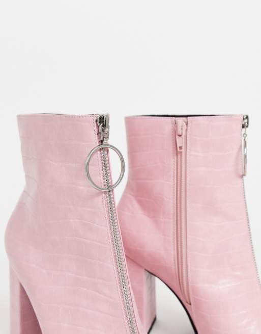 Rose pink 2024 ankle boots