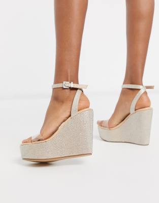 diamante wedge sandals