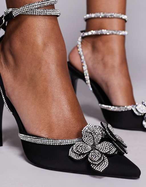 Public Desire - Plunge - Schoenen met hak en versiering in zwart, 2 van 4