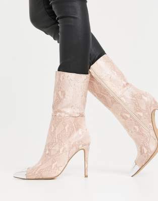 snake calf boots