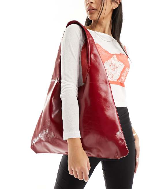 Public Desire - Poset tote-skuldertaske i kirsebærrød